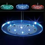 Buy 8 inch Shower Head with Color Changing LED Light (Round) by Max