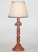 Colored Shorts - Honey Colored Turned Wood Table Lamp
