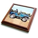 Blue Jeep - 8x8 Trivet With 6x6 Ceramic Tile