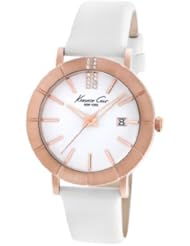 Kenneth Cole New York Womens KC2743 Classic Rose Gold Bezel Etched Markers Watch