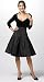 TADASHI VELVET/TAFFETA DRESS