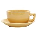COLORcode Cappuccino Cup and Saucer Set Service for 2 - Honey Butter