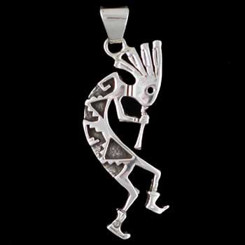 Jewelry: Sterling Silver Kokopelli Pendant or Slide, #1862
