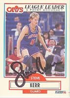 Steve Kerr, Cleveland Cavaliers, 1990 Fleer Autographed Card