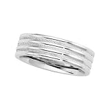 14K White Gold Comfort Fit Wedding Band For Men and Women - Sizes 4.5 - 12