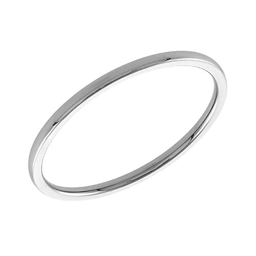 Surgical Steel Plain Midi Ring 1mm Thin Toe Ring Baby Ring Domed Stackable Polished Comfort Fit, sizes 1 - 6