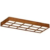 American Fluor #PKWL432R8 4-40W Oak Grid Fixture