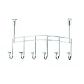 Over-the-Door 6-Hook Rack with Ceramic Knobs