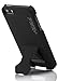 Iphone 5, 5S Case Slim KickStand Style, Extra Thin, Matte Black Color Cover Stand (Pwr+)