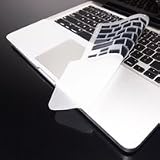 TopCase BLACK Keyboard Silicone Skin Cover with palm rest area for Macbook Pro 13