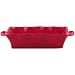 BIA Cordon Bleu Wavy 3-Quart Rectangle Baker, Red
