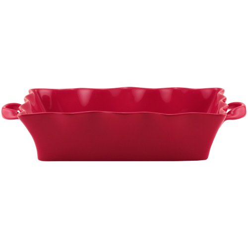 BIA Cordon Bleu Wavy 3-Quart Rectangle Baker, Red