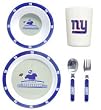 New York Giants 5 Piece Children's Dinner Set - Football Sports Merchandise