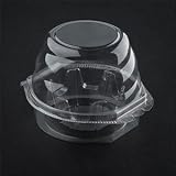 Swirl Dome 1 Compartment Hinged Clear Cupcake Container - 270 / CS