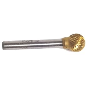 Champion SD3 Titanium Nitrite Coated Burs Solid Carbide 3 8 Cutter Diameter 5 16 Length of... by Champion Tools