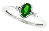 315%2Bios9PQL. SL160  0.32ct Oval Chrome Diopside and Diamond Ring in 10Kt White Gold