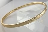 ~Checkers~18K Gold Filled Ladies Bangle Bracelet - Available in Various Sizes