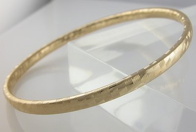 Click here to buy ~Checkers~18K Gold Filled Ladies Bangle Bracelet - Available in Various Sizes.