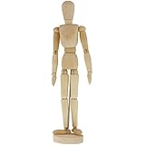 US Art Supply&reg; Wood 12" Artist Drawing Manikin Articulated Mannequin with Base and Flexible Body - Perfect For Drawing the Human Figure (12" Male)