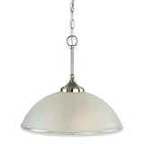 Royce Lighting 69241BLE-773 Easton Pendant Two Tone Nickel with Clear Edge Sandblasted Globe