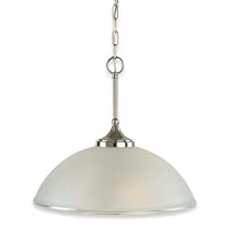 Royce Lighting 69241BLE-773 Easton Pendant Two Tone Nickel with Clear Edge Sandblasted Globe