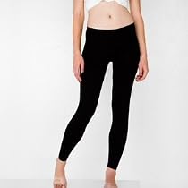 American Apparel 8328 Cotton Spandex Jersey Legging, Black, M