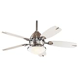 Hunter Fans 25753 48' The Retro Contemporary Indoor Brushed Nickel Ceiling Fan w/ Light & Blades