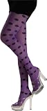 Adult Purple Polka Dot Tights - Adult Std.