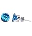tdez2060BZ Nickel Free 7mm Round Blue Zircon Cubic title=