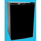Haier HNSE05BB 4-3/5-Cubic-Feet Compact Refrigerator/Freezer, Black/Stainless