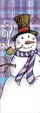30 x 94-96 IN - Holiday Banner - Plaid Snowman