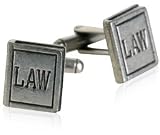 Law Book Pewter Cufflinks with Gift Box