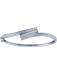 0.28ctw Round Diamond Micro-Pave Bangle Bracelet