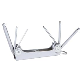 Grizzly H8054 6 pc. Folding Hex Key Set - Ball End