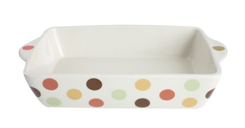 T&G Spot On Rectangular Baking Dish in Cream Ceramic with Natural Earth Coloured Spot Design