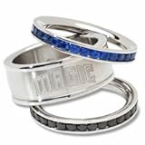 Orlando Magic NBA Team Logo Crystal Stacked Ring Set Size 8