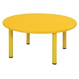 Ecr4kids 45" Round Resin Table - 20"H Yellow