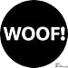 Magnetic Badge - WOOF! - Black