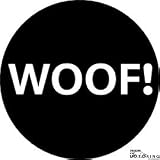 Magnetic Badge - WOOF! - Black