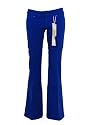 New Ladies Blue Skinny Flare Jeans Womens Sizes 8-14 Uk