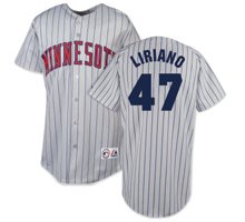 Francisco Liriano Jersey: Minnesota Twins Adult AWAY Gray # 47