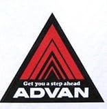 1 X Advan Racing Decal Sticker (New) White/red/black Size 4.5