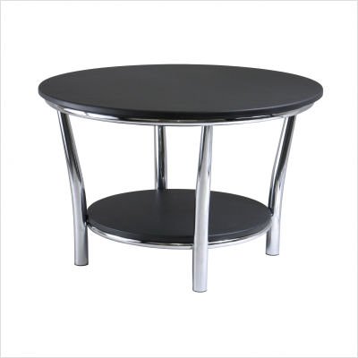 Maya Round Coffee Table Set in Black