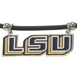 LSU Fighting Tigers Logo Pendant Rubber Necklace - NCAA College Athletics Fan Shop Sports Team Merchandise