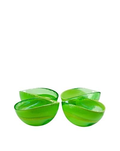 Yalos Murano Set 4 Pezzi Cartoccetto Mignon Tango Verde