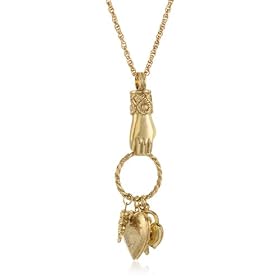 1928 Boutique Vintage Gold-Tone Victorian Charm Necklace