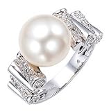 18K Gold South Sea Pearl and Diamond Ring