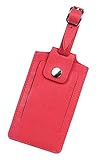 UPC 766913001625 product image for Winn Napa Leather Security I.D. Luggage Tag, Coral | upcitemdb.com