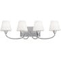 Sea Gull Lighting 44387-05 Stockholm Four-Light Vanity Fixture, Chrome Finish with Etched Opal Glass Shades
