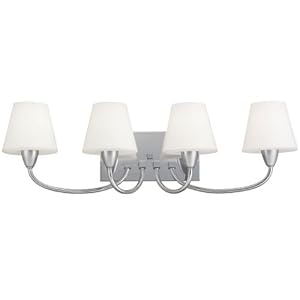 Sea Gull Lighting 44387-05 Stockholm Four-Light Vanity Fixture, Chrome Finish...